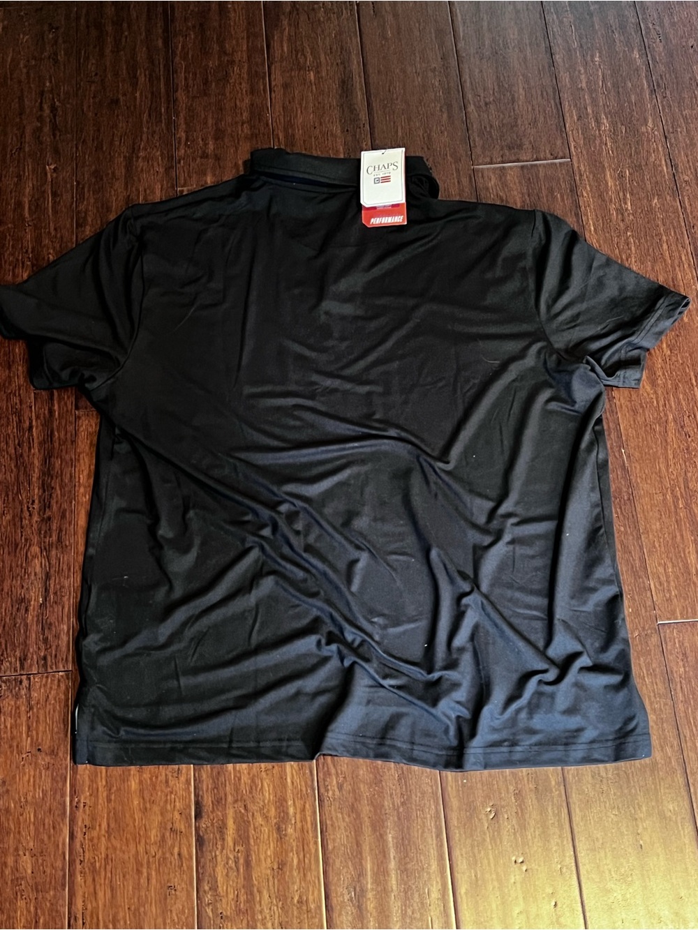 Chaps Black Men’s Performance Polo - Picture 3 of 3